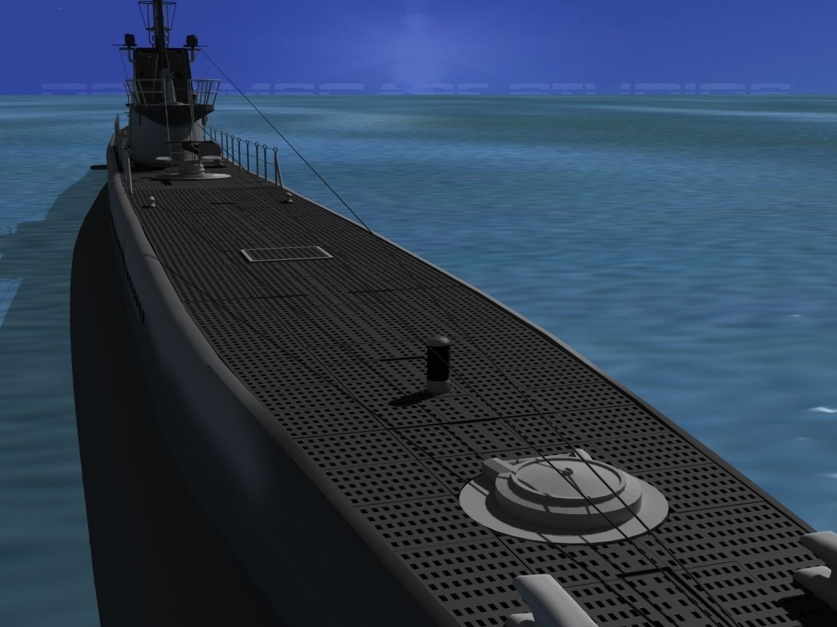 Balao Class Submarine SS297 USS Ling VHP 3D model_4