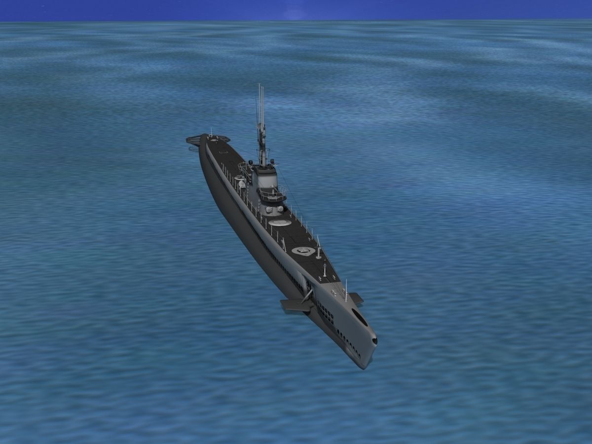 Balao Class Submarine SS297 USS Ling VHP 3D model_16