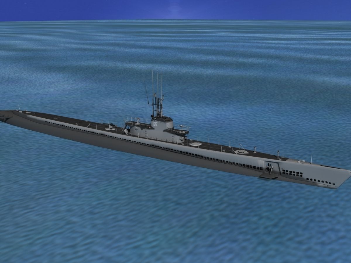 Balao Class Submarine SS297 USS Ling VHP 3D model_17