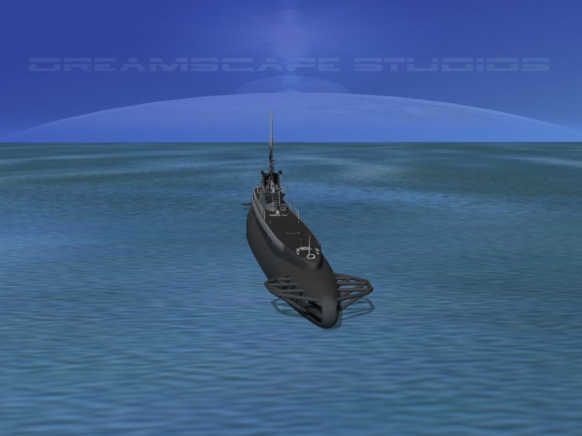 Balao Class Submarine SS297 USS Ling VHP 3D model_9