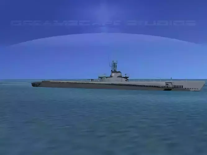 Balao Class Submarine SS297 USS Ling VHP 3D model