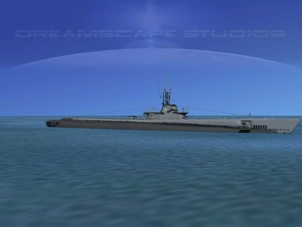 Balao Class Submarine SS311 USS Archerfish VHP 3D model