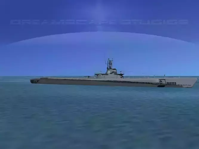 Balao Class Submarine SS311 USS Archerfish VHP 3D model