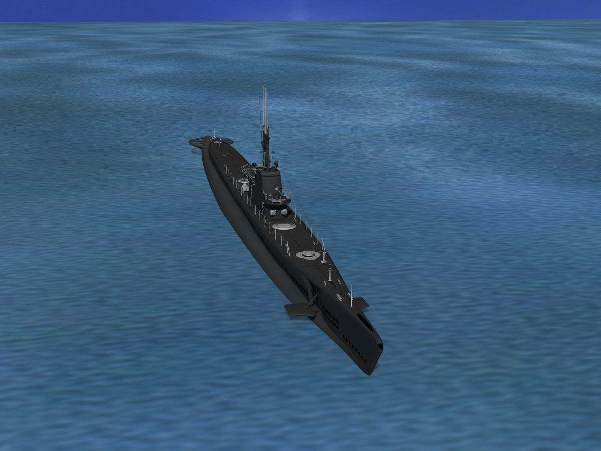 Balao Class Submarine SS347 USS Cubera VHP 3D model_16