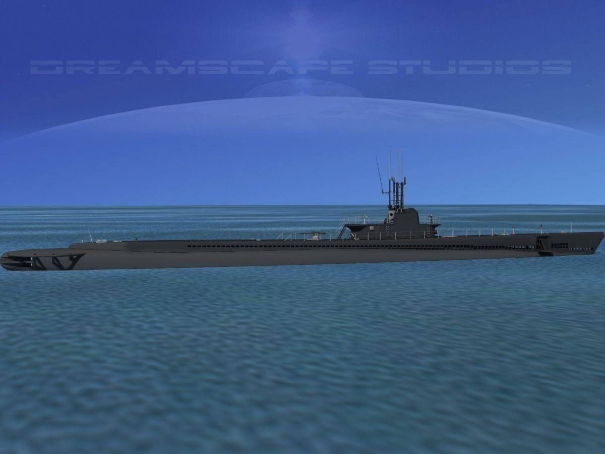 Balao Class Submarine SS347 USS Cubera VHP 3D model_5