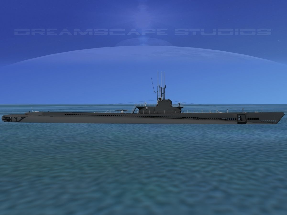 Balao Class Submarine SS347 USS Cubera VHP 3D model_4