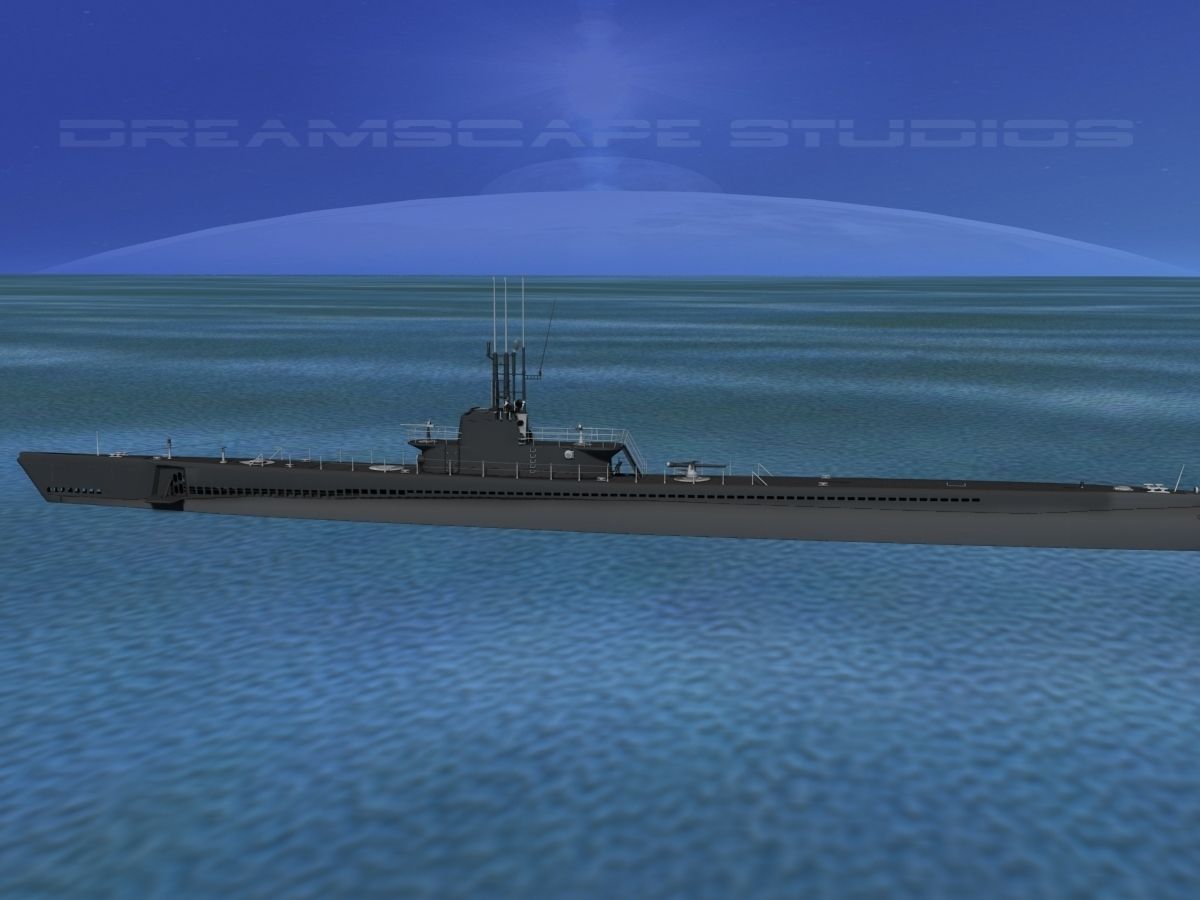 Balao Class Submarine SS347 USS Cubera VHP 3D model_13