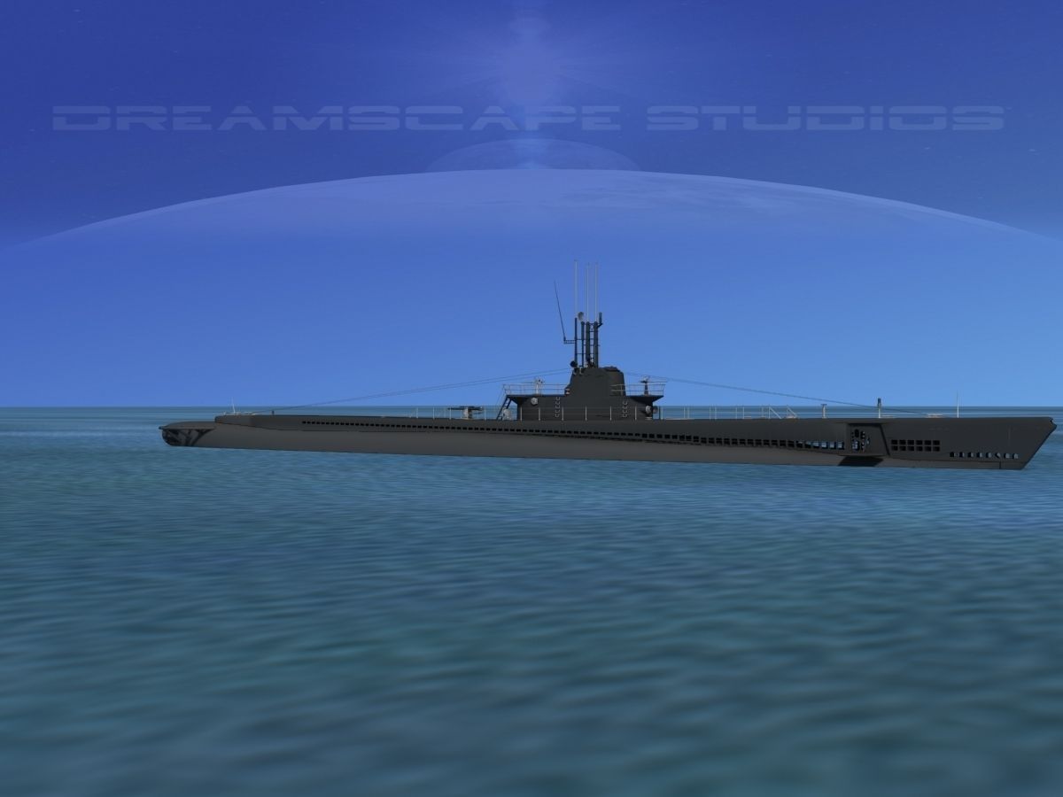 Balao Class Submarine SS347 USS Cubera VHP 3D model_3