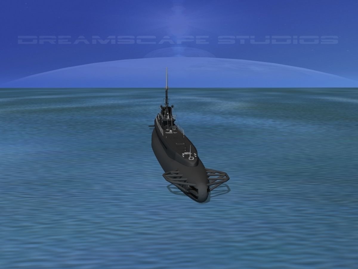 Balao Class Submarine SS347 USS Cubera VHP 3D model_11