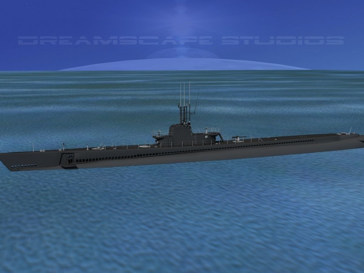 Balao Class Submarine SS347 USS Cubera VHP 3D model_14