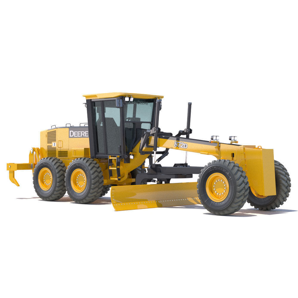 Motor Grader Deere 872D 3D model_2
