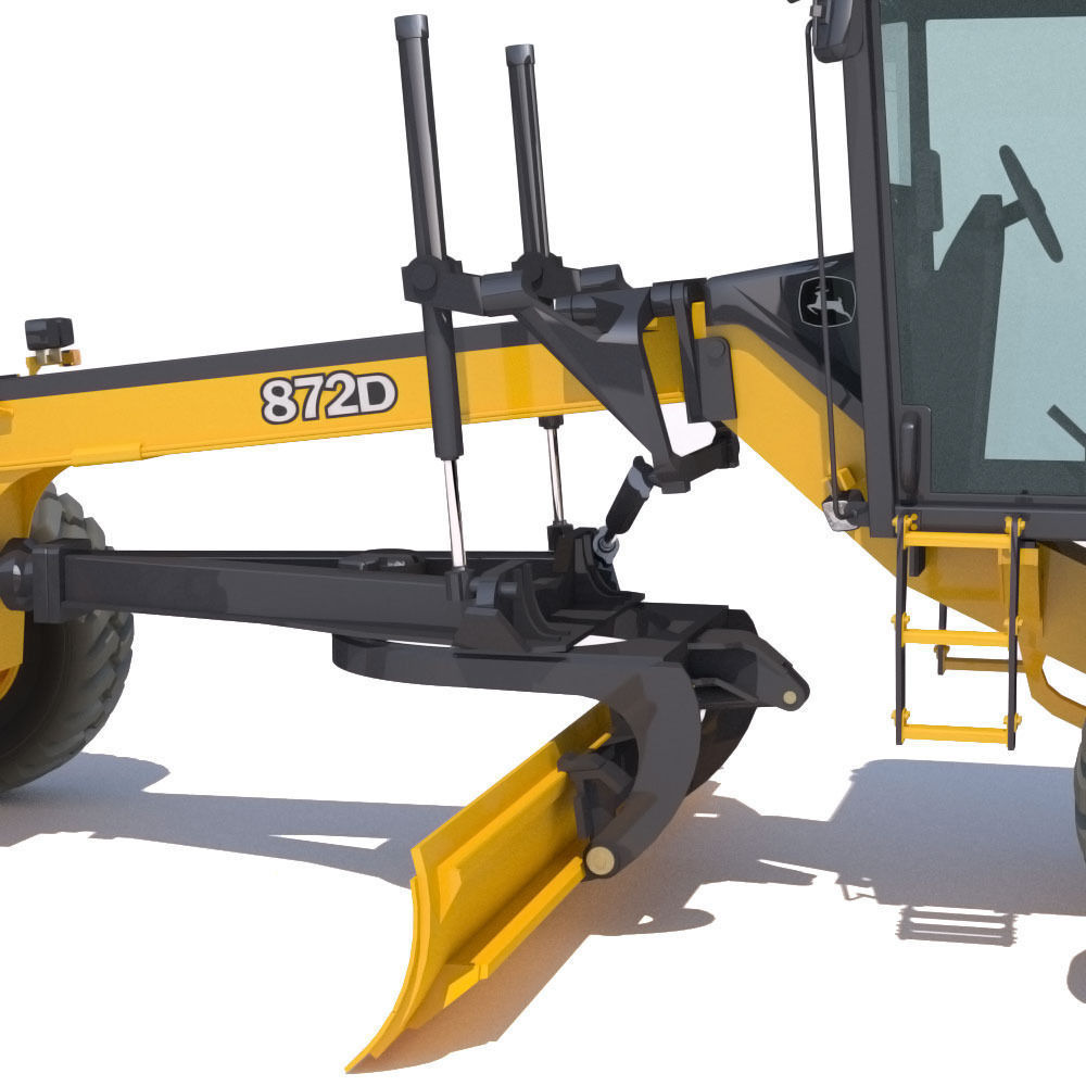 Motor Grader Deere 872D 3D model_10