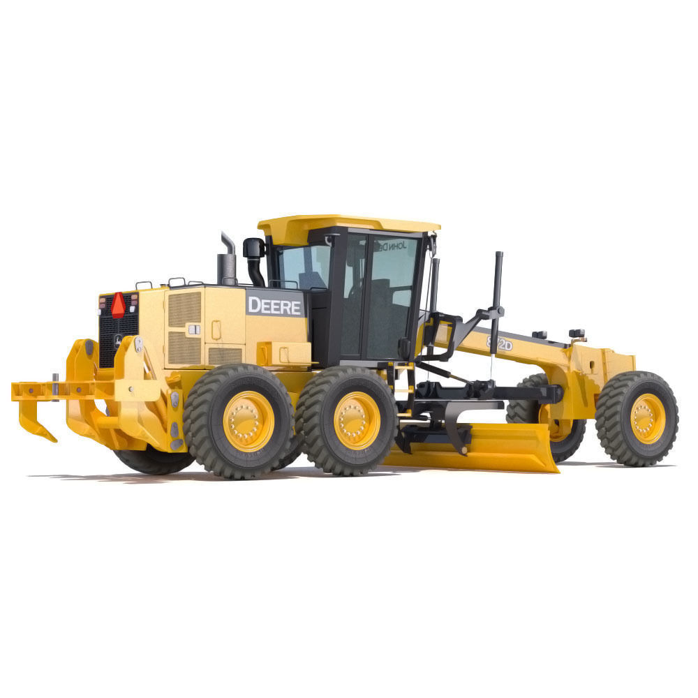 Motor Grader Deere 872D 3D model_4