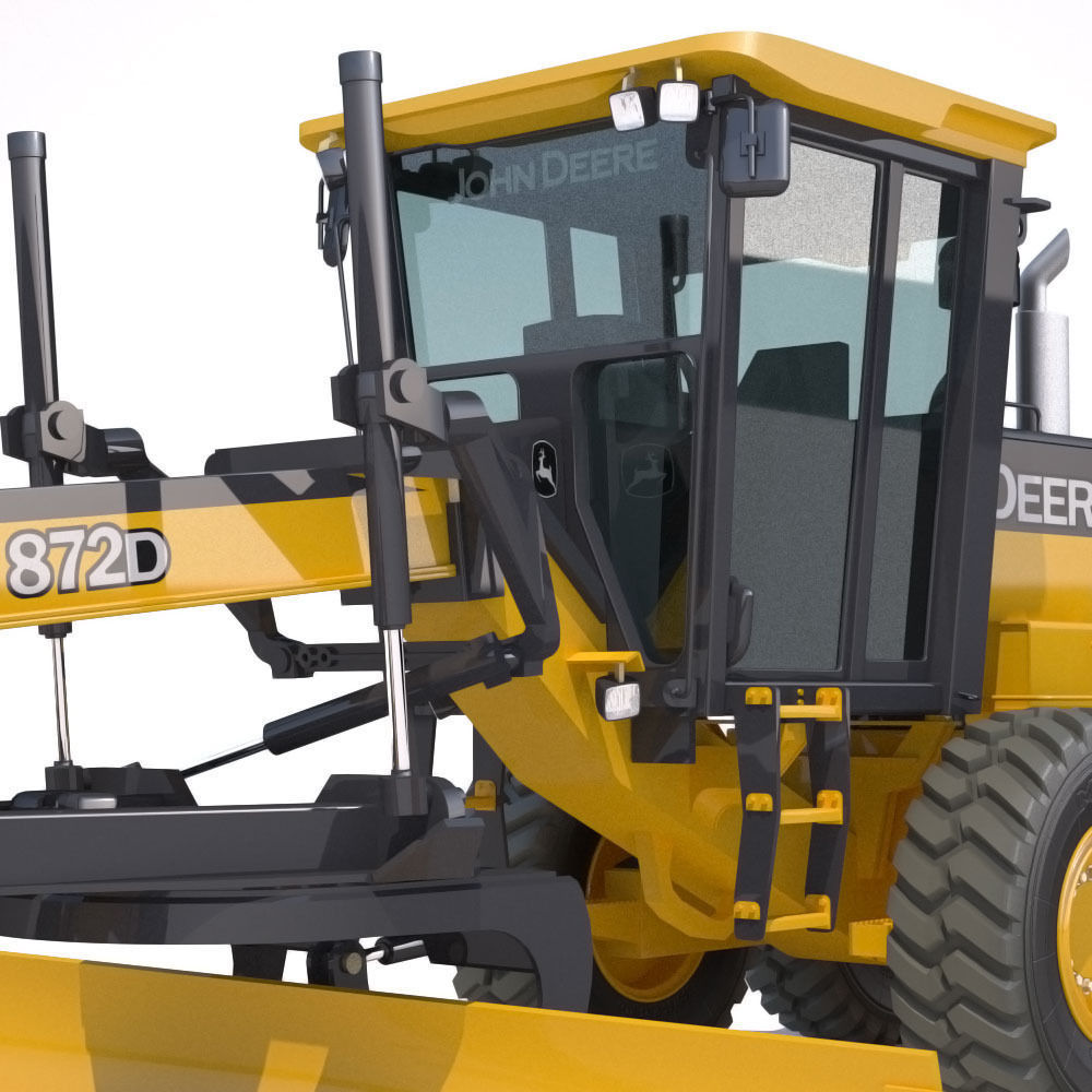 Motor Grader Deere 872D 3D model_9