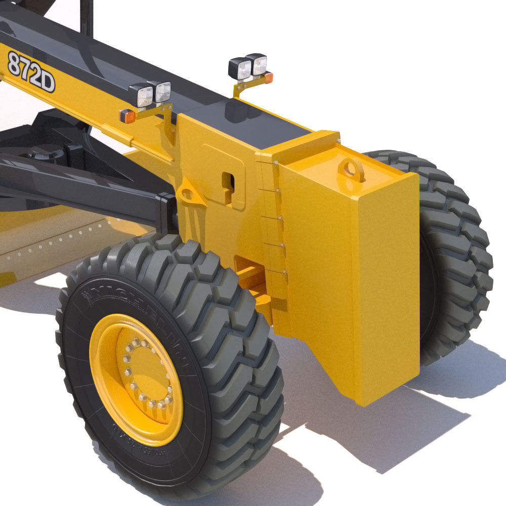 Motor Grader Deere 872D 3D model_17