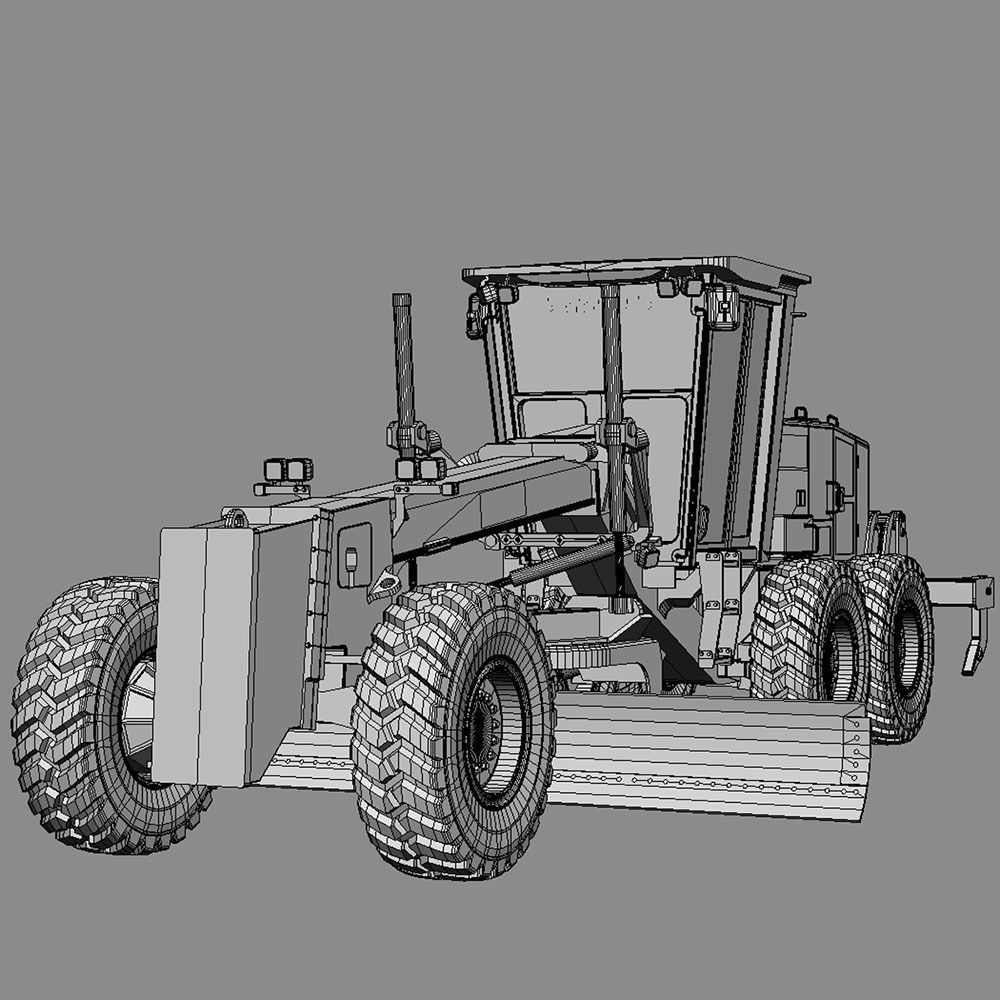 Motor Grader Deere 872D 3D model_6