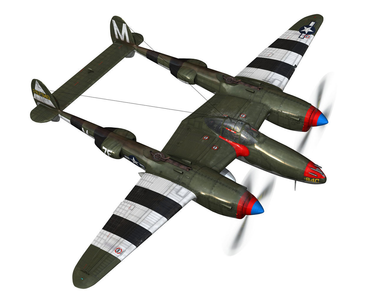 Lockheed P-38 Lightning - My little Pig 3D model_6