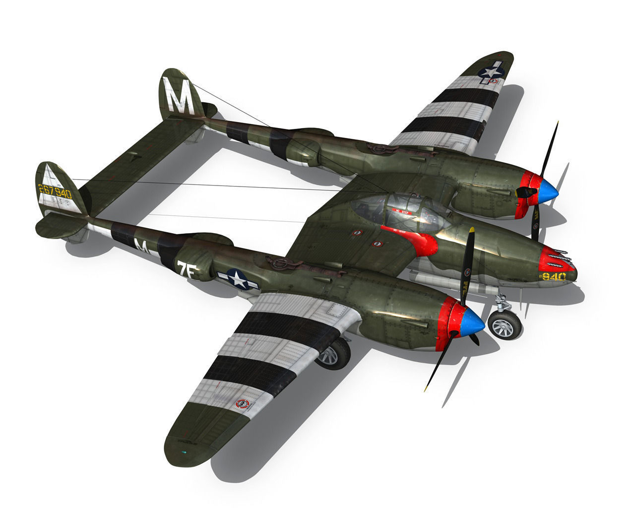 Lockheed P-38 Lightning - My little Pig 3D model_12