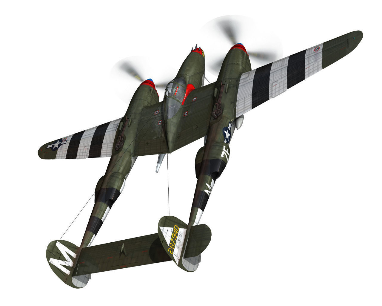 Lockheed P-38 Lightning - My little Pig 3D model_8