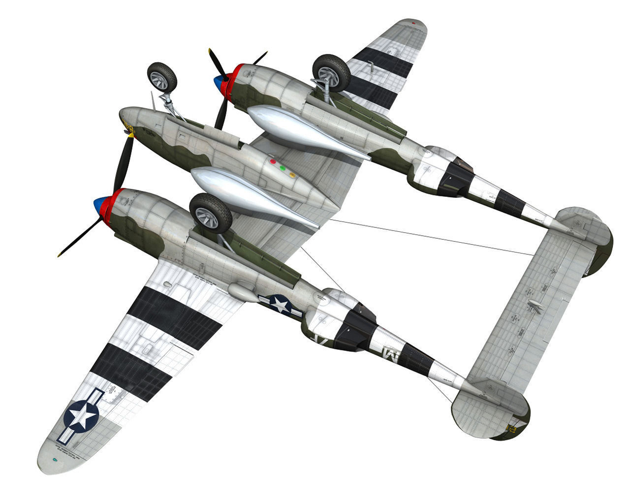 Lockheed P-38 Lightning - My little Pig 3D model_15