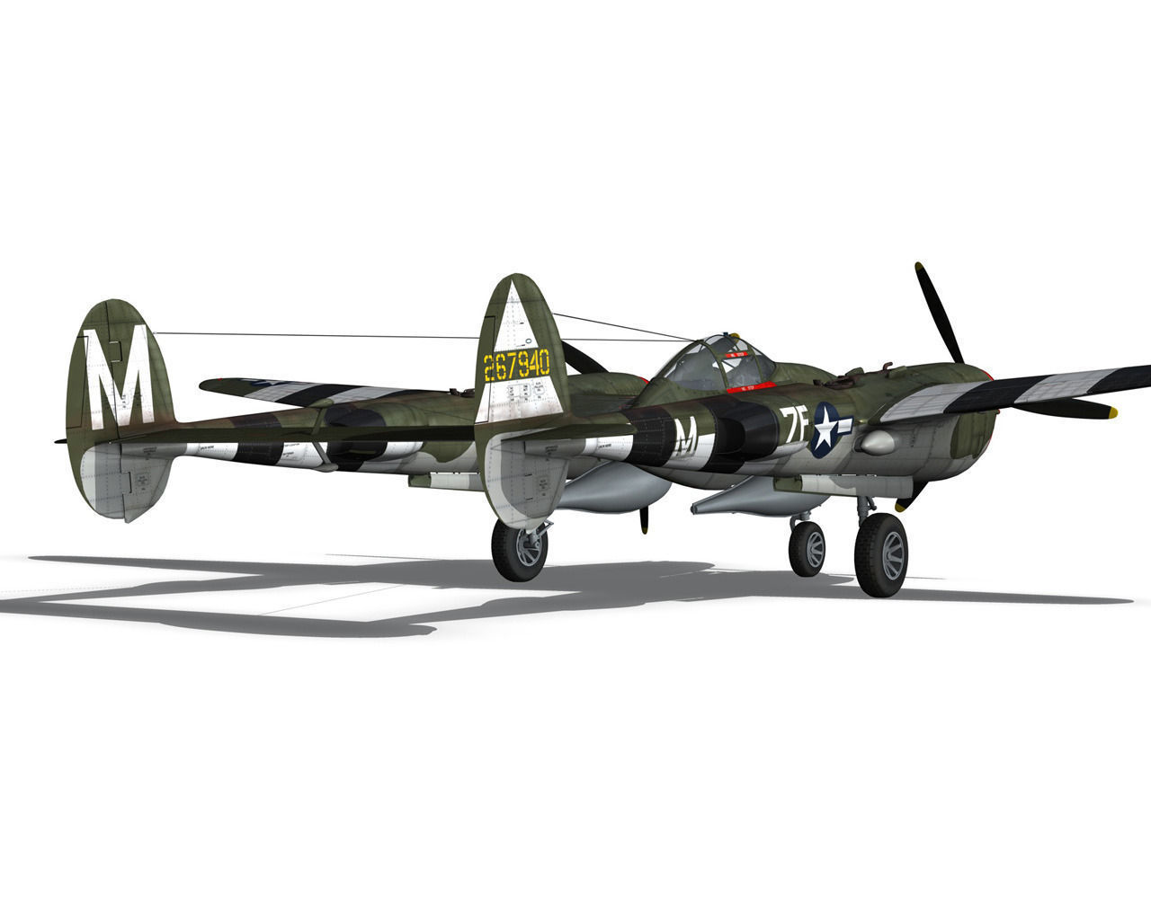 Lockheed P-38 Lightning - My little Pig 3D model_11
