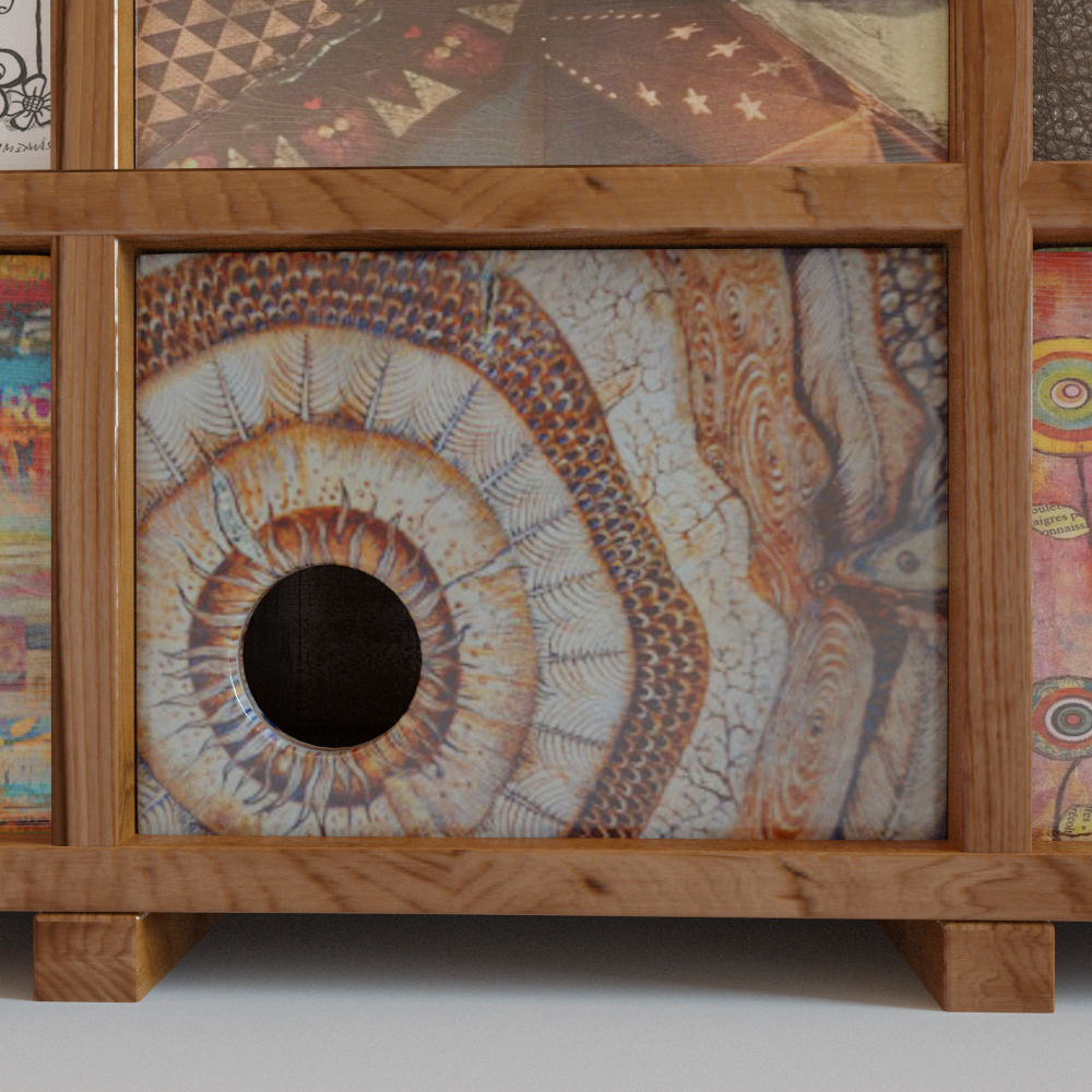 Ethnic chest of drawers 3D model_5