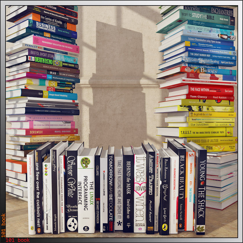 101 Book Low-poly 3D model_1