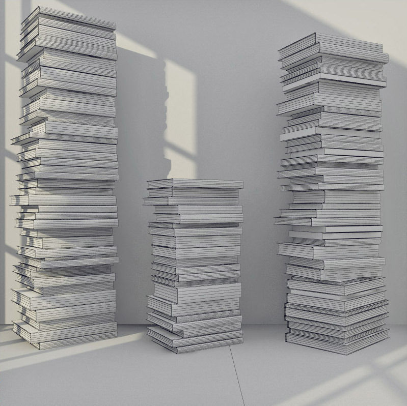 101 Book Low-poly 3D model_4