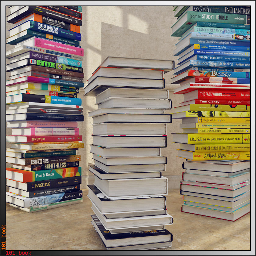 101 Book Low-poly 3D model_2