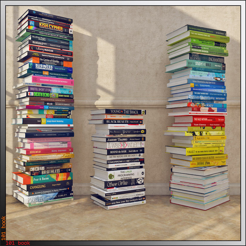 101 Book Low-poly 3D model_5
