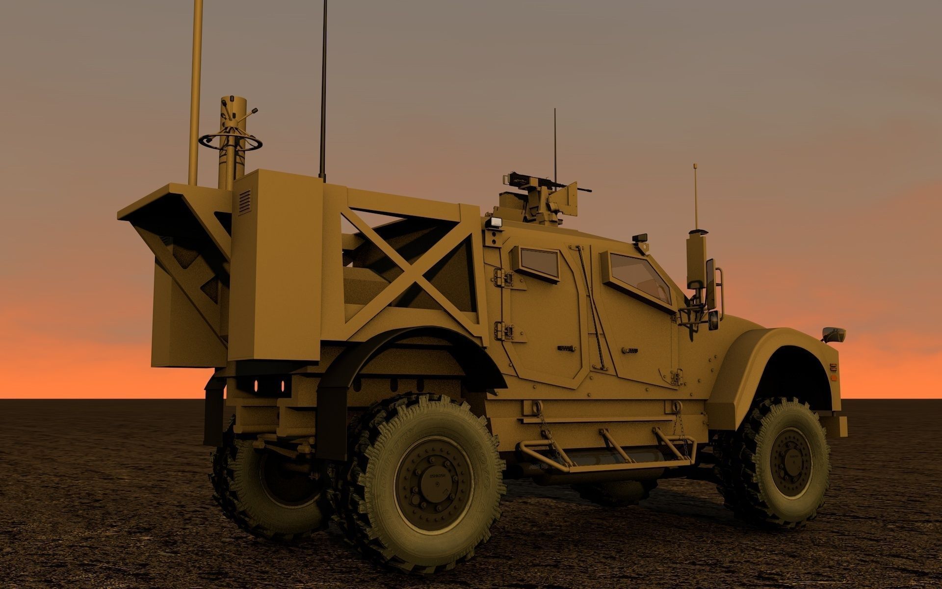 MATV Military Transport 3D model_4