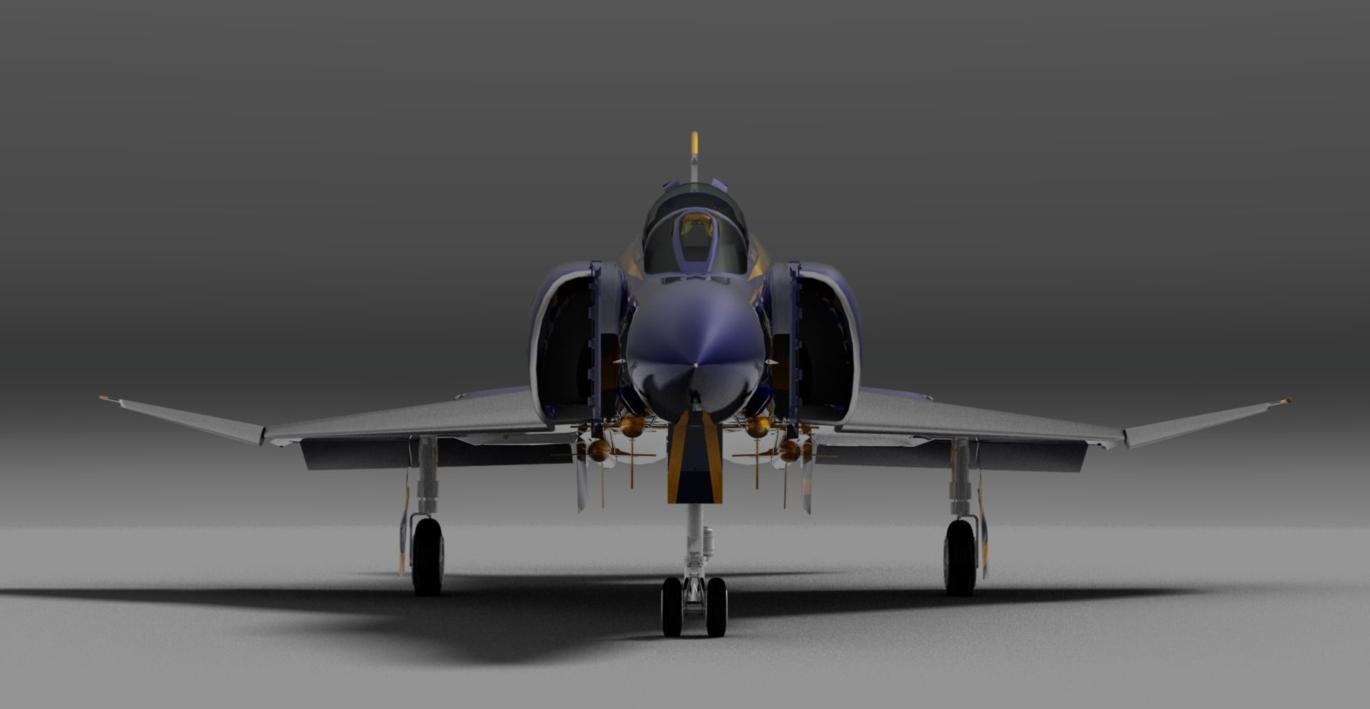 F-4J Phantom II Blue Angels 3D model_8