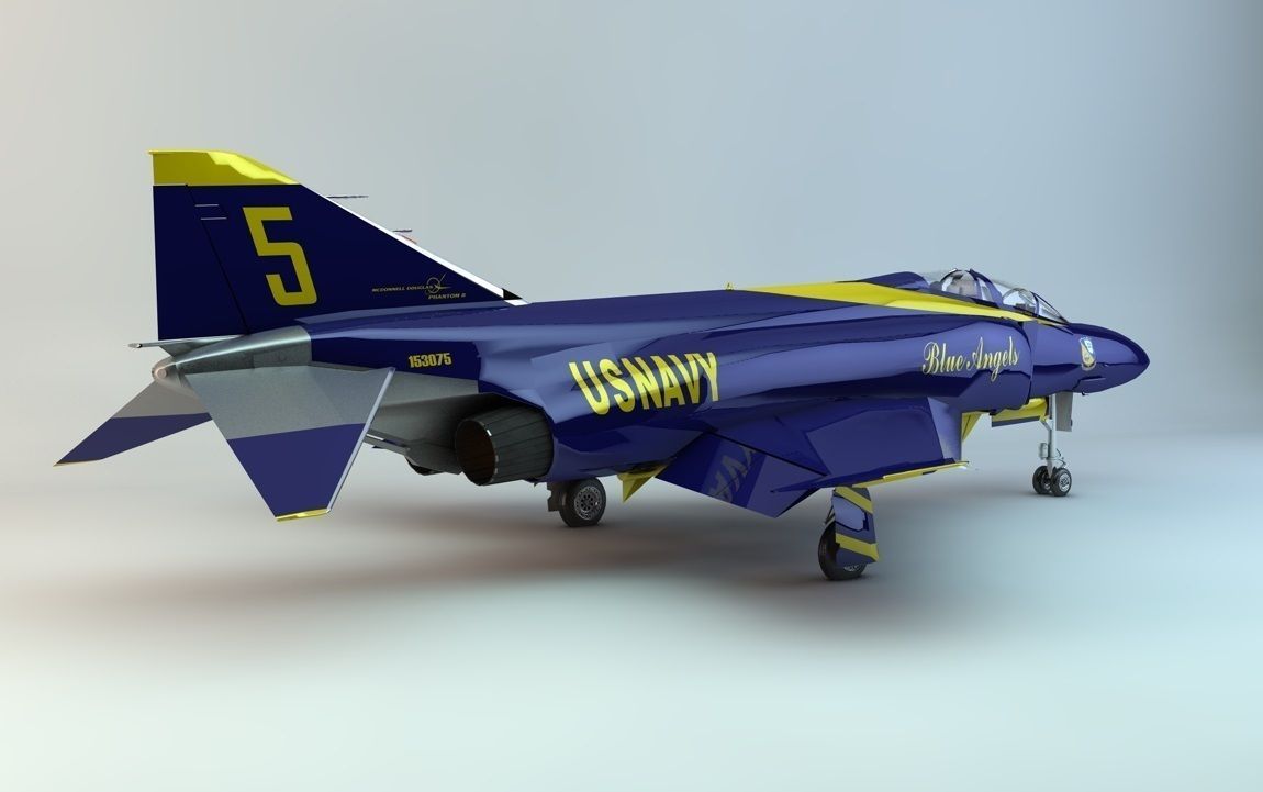 F-4J Phantom II Blue Angels 3D model_36