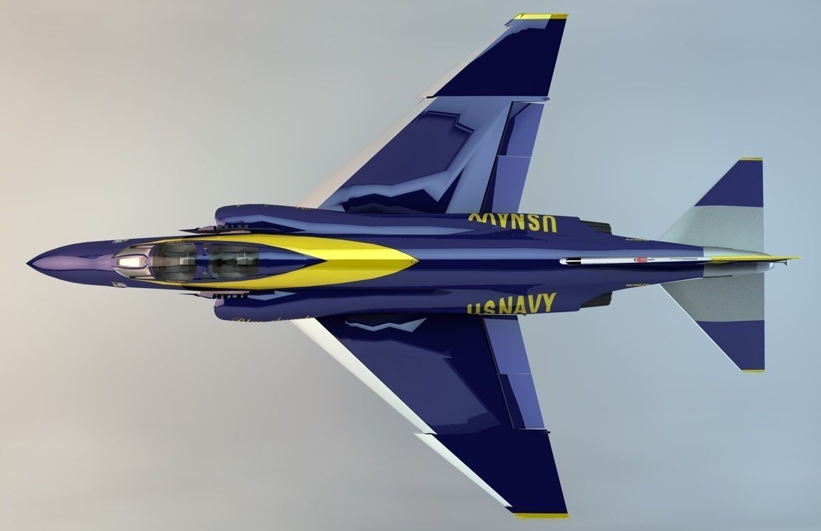 F-4J Phantom II Blue Angels 3D model_39
