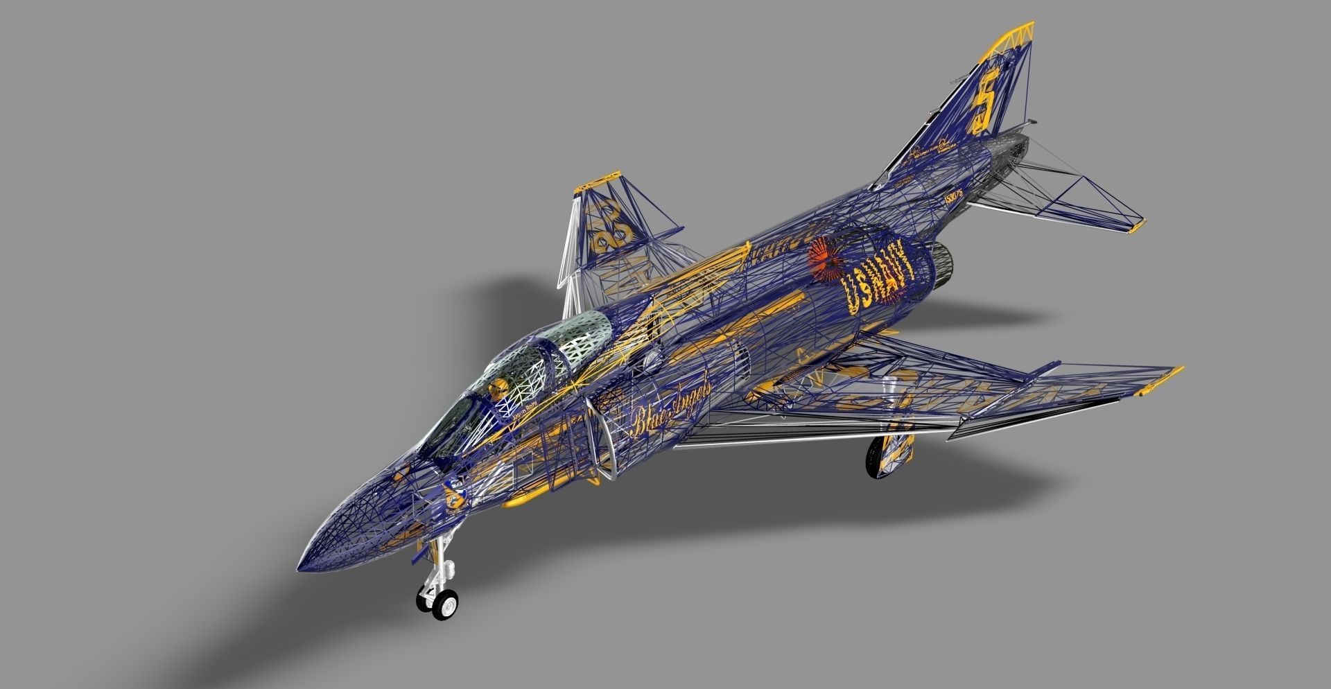 F-4J Phantom II Blue Angels 3D model_22
