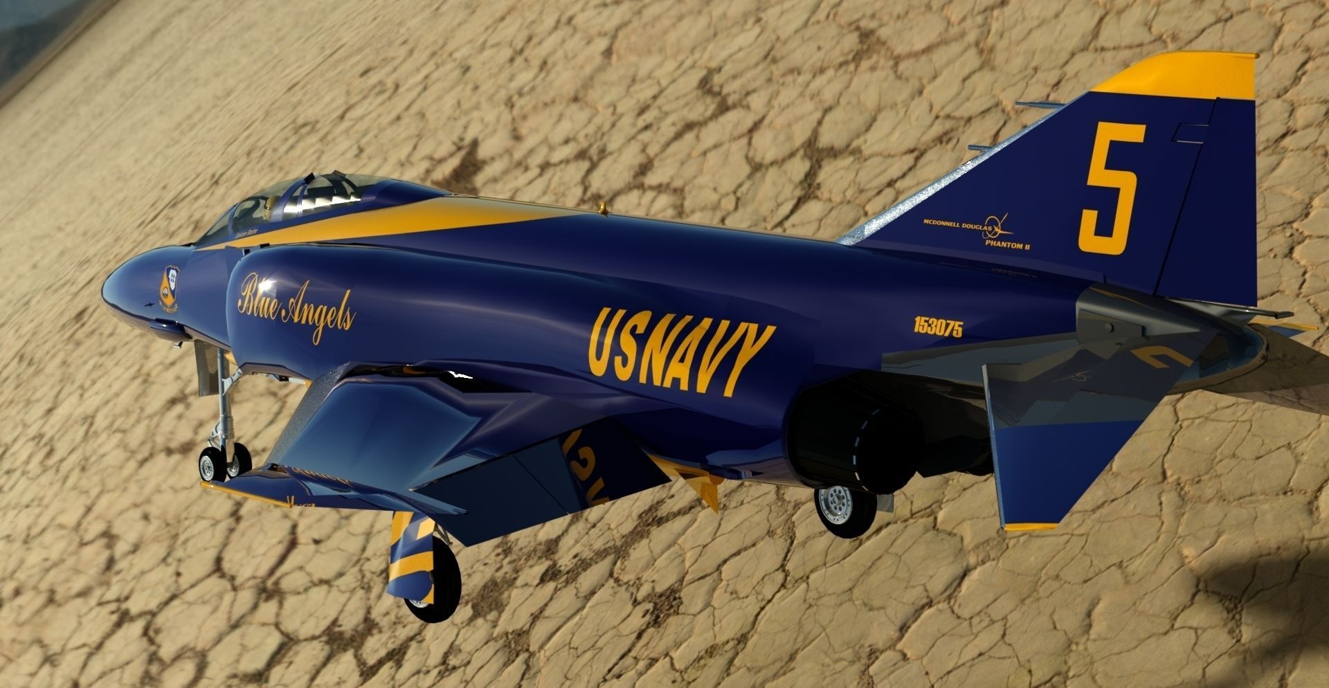 F-4J Phantom II Blue Angels 3D model_7