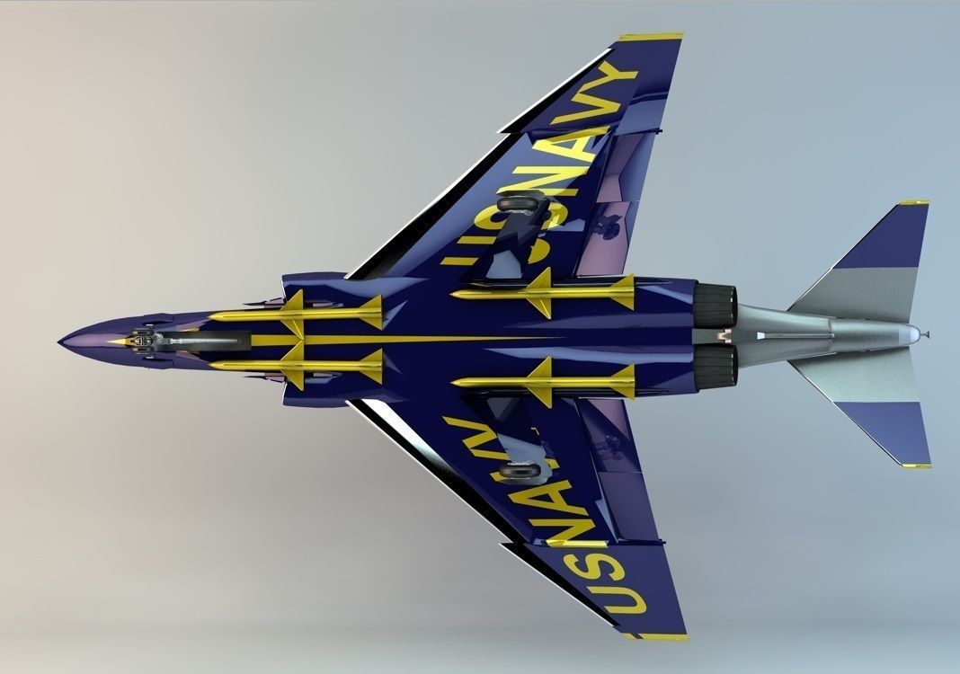 F-4J Phantom II Blue Angels 3D model_38