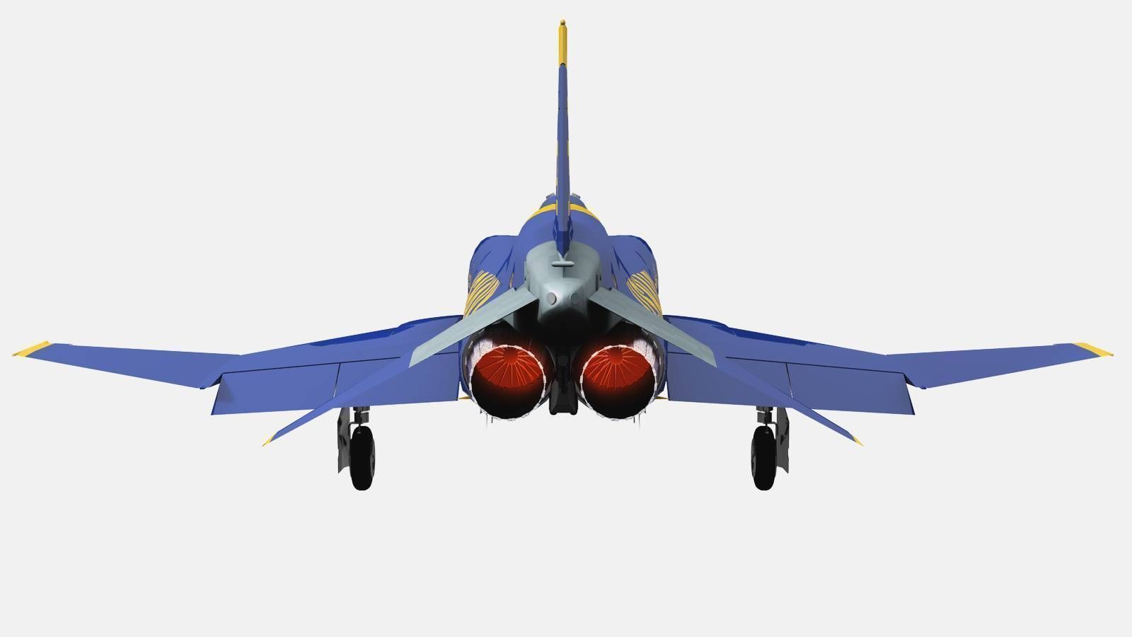 F-4J Phantom II Blue Angels 3D model_29
