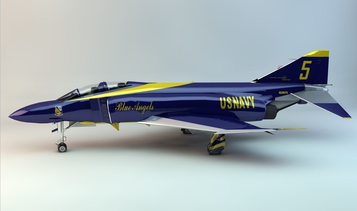 F-4J Phantom II Blue Angels 3D model_33
