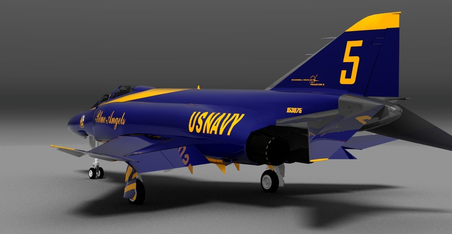 F-4J Phantom II Blue Angels 3D model_20