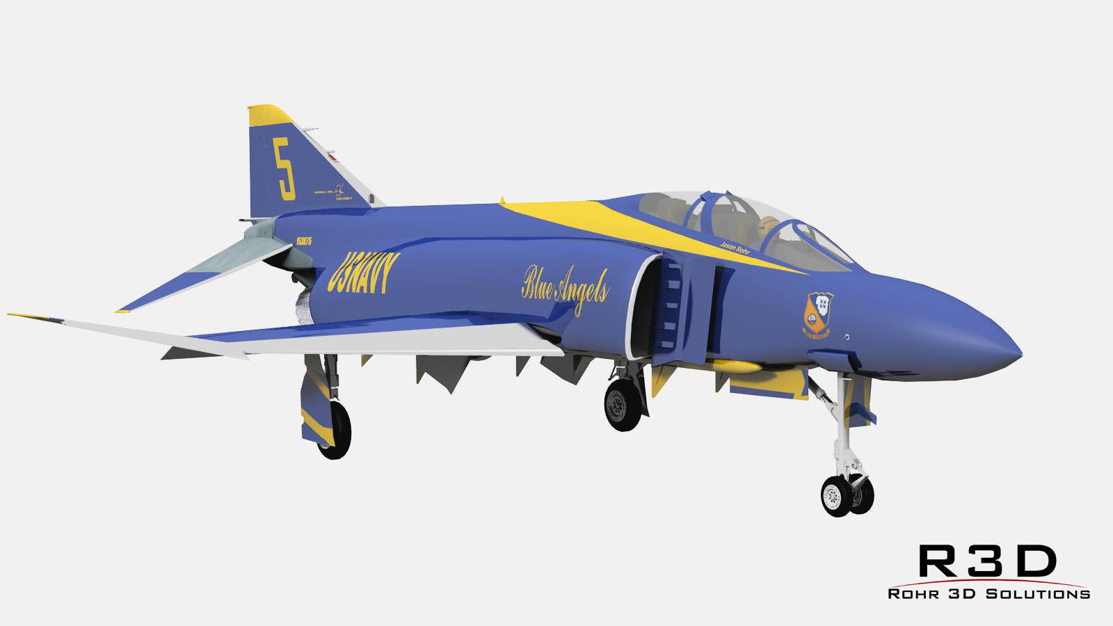 F-4J Phantom II Blue Angels 3D model_25
