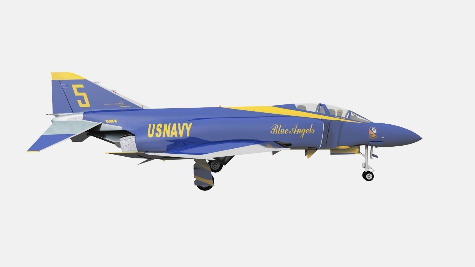F-4J Phantom II Blue Angels 3D model_18