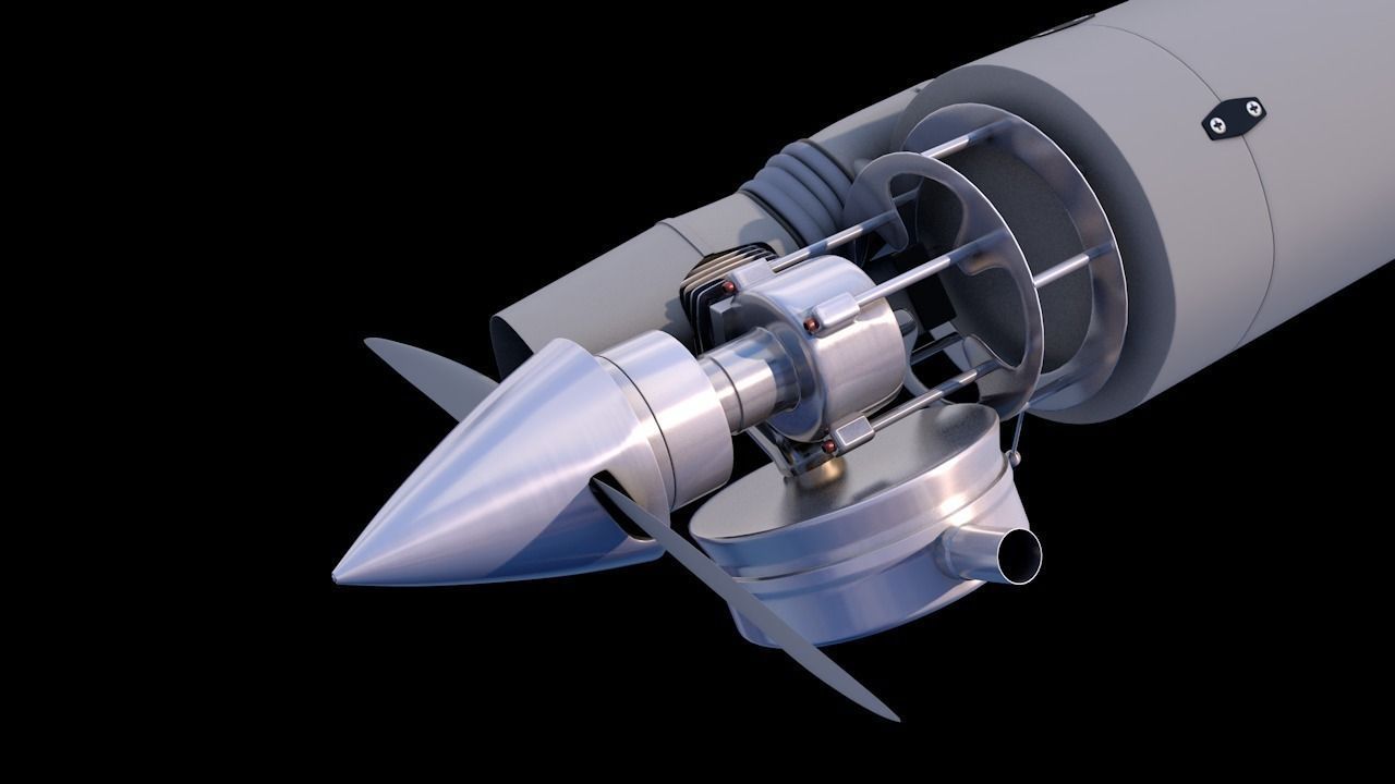 ScanEagle UAV Drone C4D Rigged 3D model_8