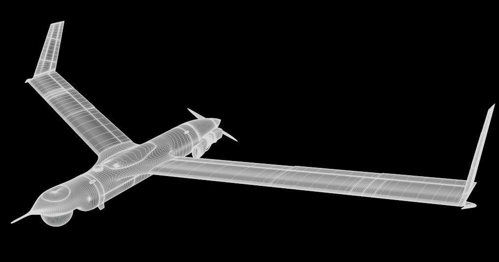 ScanEagle UAV Drone C4D Rigged 3D model_4