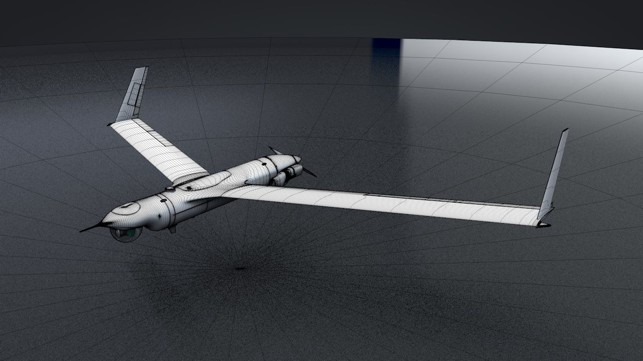 ScanEagle UAV Drone C4D Rigged 3D model_23