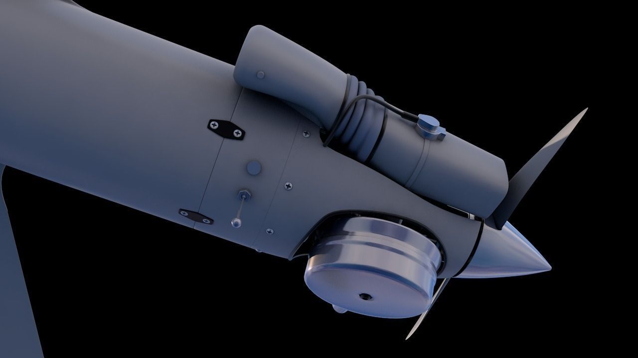 ScanEagle UAV Drone C4D Rigged 3D model_9