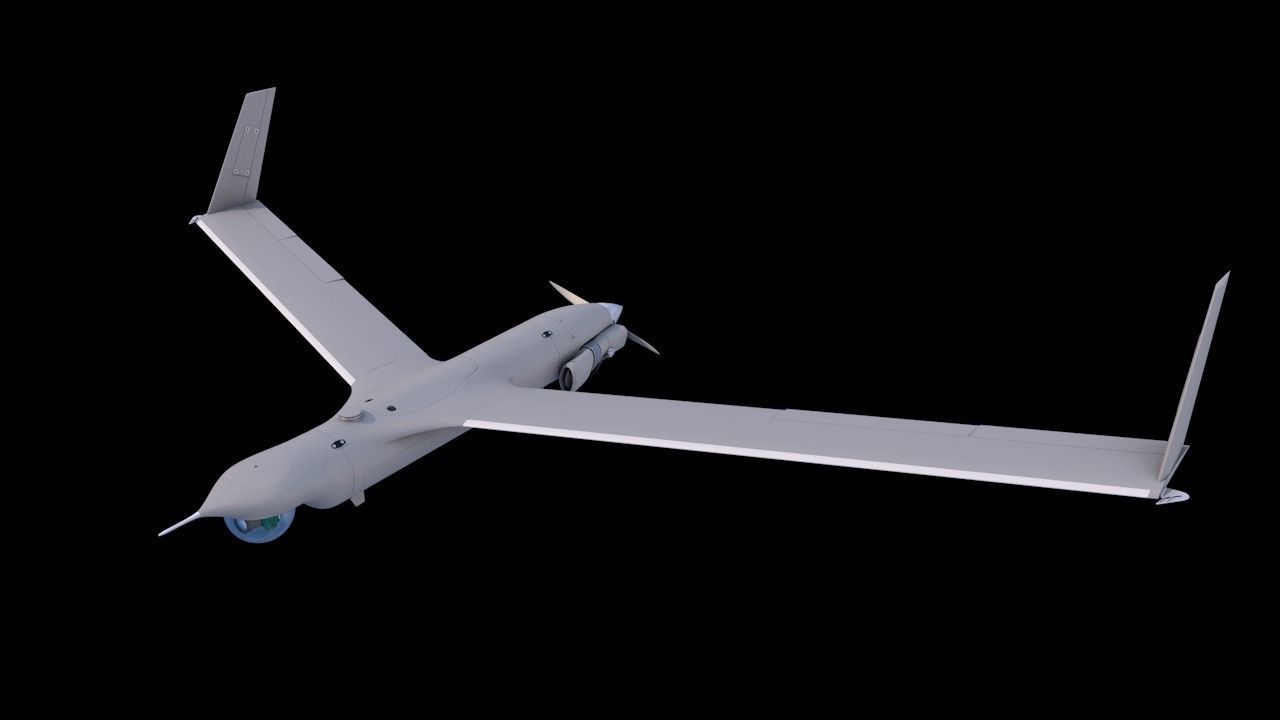 ScanEagle UAV Drone C4D Rigged 3D model_0
