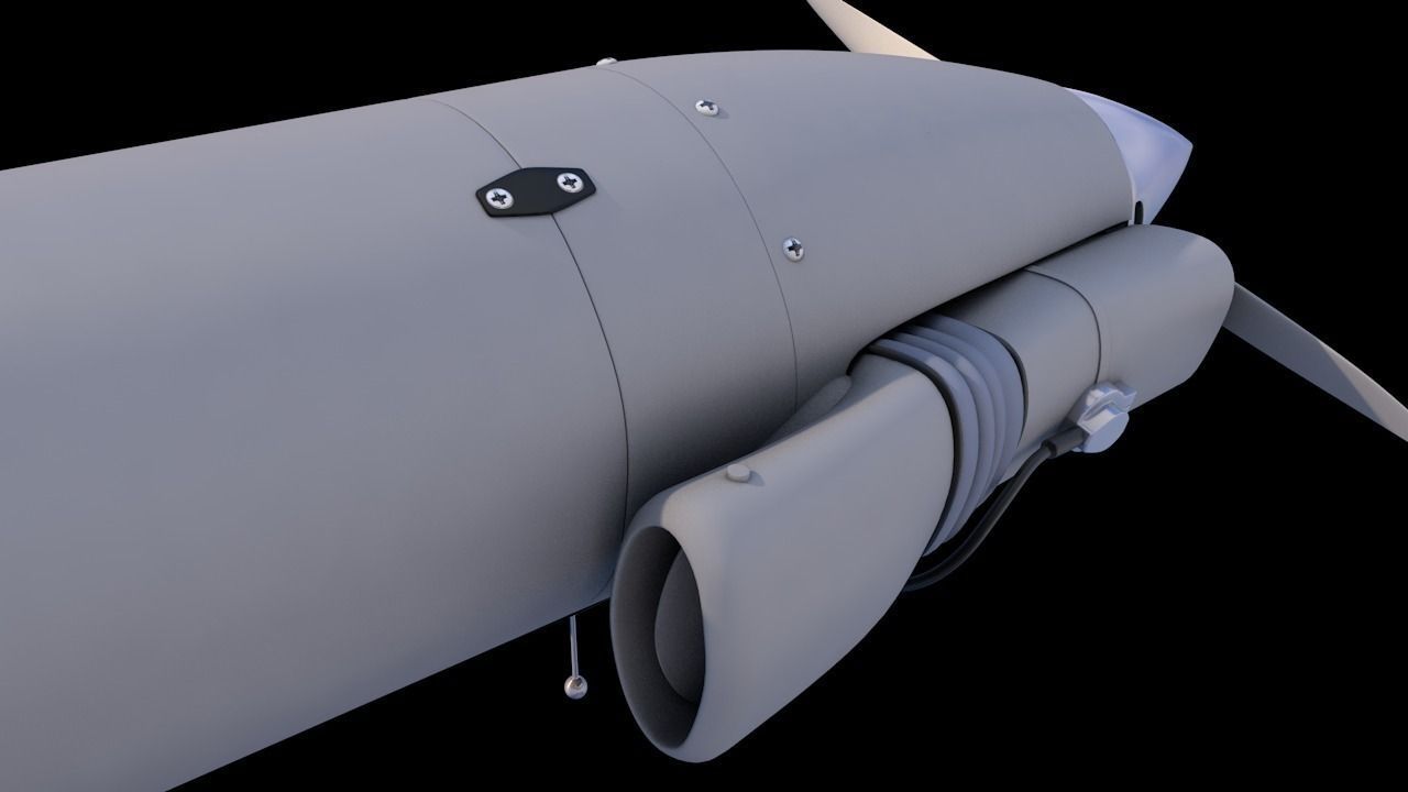 ScanEagle UAV Drone C4D Rigged 3D model_10