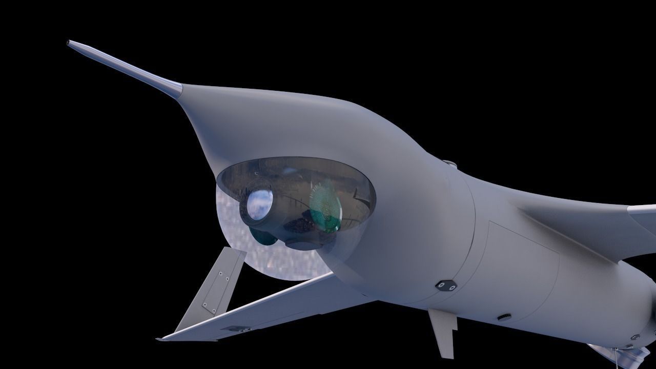 ScanEagle UAV Drone C4D Rigged 3D model_7