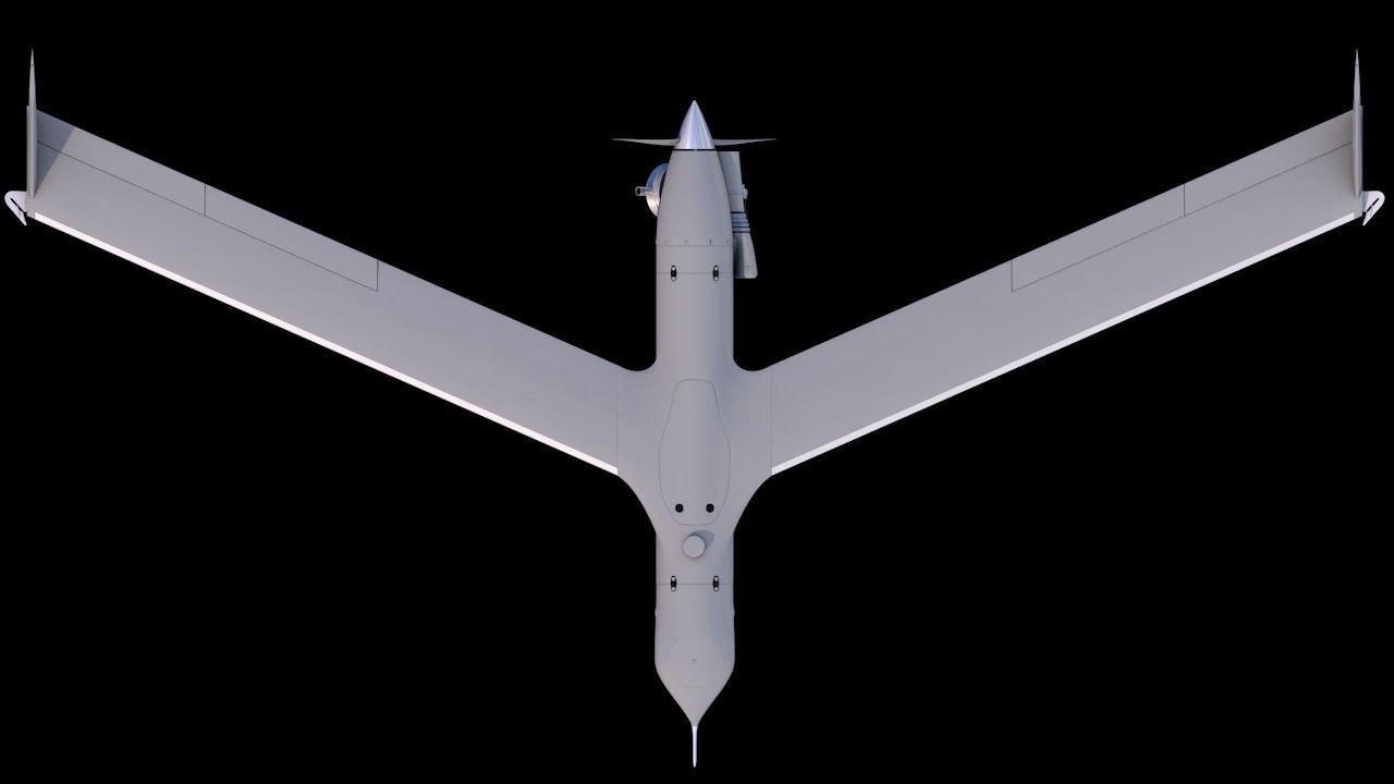 ScanEagle UAV Drone C4D Rigged 3D model_19